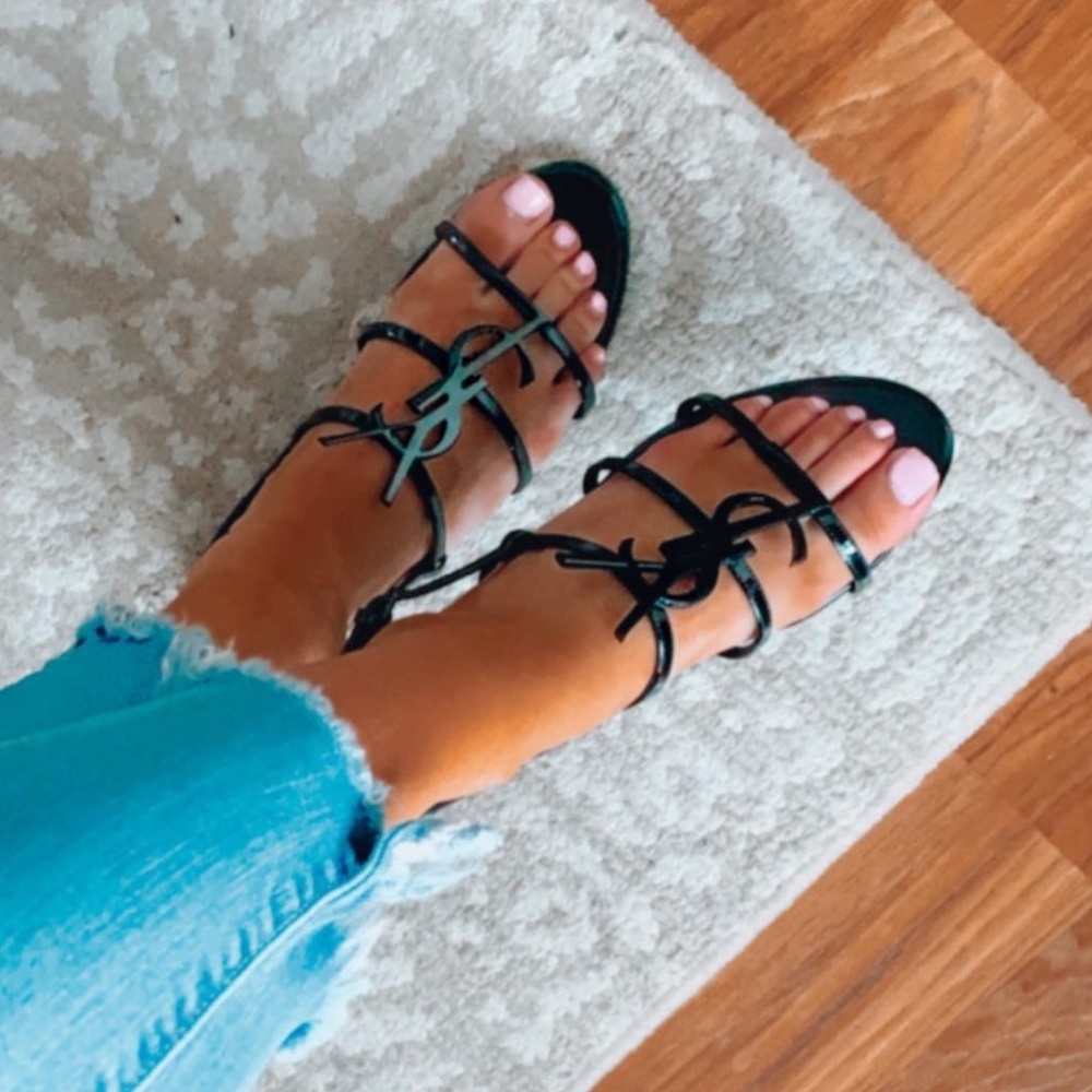 YSL cassandre logo flats sandals Size 37